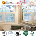 Newest Hot Selling with Top Quality of White Coated Window Handle Motorized Plantation Shutters